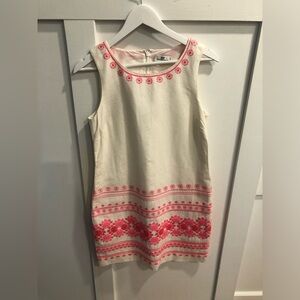 Vineyard Vines White Tank Top Dress with Pink detail